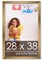 28x38 Solid Wood Picture Frame with UV-Resistant Acrylic & Acid-Free Backing, Available in 6 Finishes: Matte Black, Matte White, Metallic Bronze, Silver, Natural Wood Grain & Mahogany